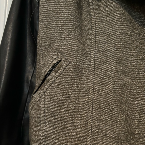 Burberry Brit Wool and Leather Biker Jacket, Size US 4 - Picture 10 of 11